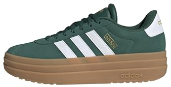 adidas dam VL COURT BOLD SHOES, Collegiate Green/Cloud White/Gold Metallic, 38 EU