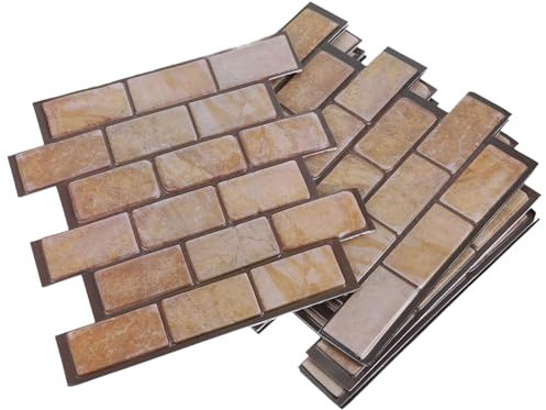 DOITOOL 6piezas Tapiz De Ladrillo Despegable Fácil Instalación Decoración Nórdica