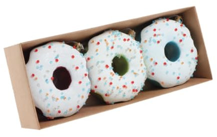 predolo 3 Stück Donut Weihnachtsschmuck, für Drinnen Und Draußen, Party, Hochzeit