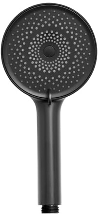 Duschkopf Mod. Softwater 3-fach Handbrause schwarz matt ABS Ø 12 cm kalkfrei wassersparend Universalanschluss ½ für Durchlauferhitzer geeignet