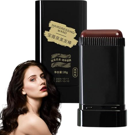 Coloration temporaire pour cheveux | Bâton de couleur pour cheveux | à racines de cheveux | Bâton de couverture instantané des racines | Pinceau de teinture portable | Lavable et pratique |