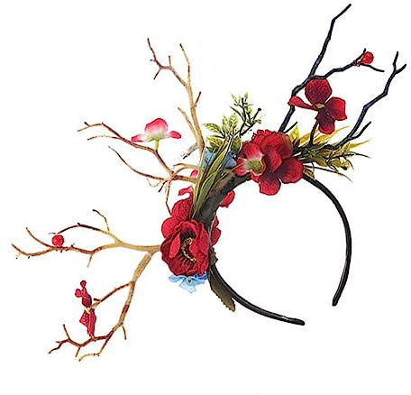 PACKOVE Weihnachtszweig-haarreif mit Blume Wald-haaraccessoires für Cosplay und Festivals Weihnachtshaarband aus Weichem Material