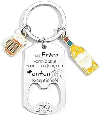 YZLPLP Cadeau Annonce grossesse Tonton Cadeau Tonton Porte Clef Cadeau Pour Tonton Anniversaire Cadeau Homme Anniversaire Cadeau Anniversaire Homme Original Cadeaux de Noël Pour Tonton