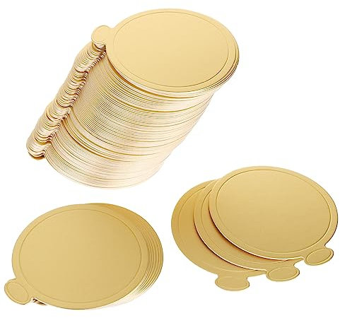 FUNOMOCYA 100stücke Runde Tortenunterlagen Karton Große Mousse Und Mini-kuchenplatten Für Hochzeiten Partys Und Bäckereien Vielseitige Tortenplatten Für Dekorative Desserts