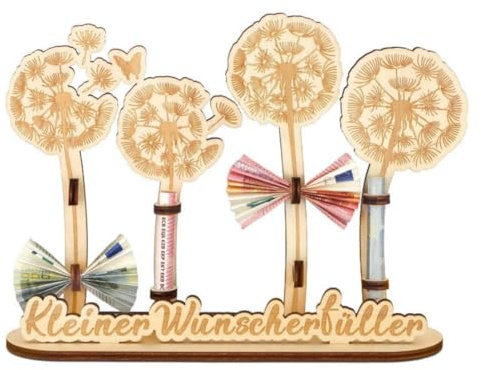 Wunscherfüller Geldgeschenke,Geldgeschenke Verpackung,Wunscher füller,Geldgeschenke aus Holz,Löwenzahn Money Creative Wedding Gifts,Geldbaum Geldgeschenke Geburtstag für Männer Frauen