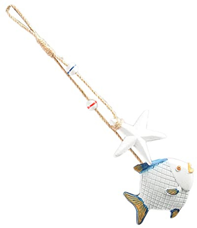 TOPPERFUN Decorazione da Parete Stile Nautico in Legno Ornamento Delicato Stili multipli Pesci Marini Stili multipli per Decorazione Casa e Spiaggia, per Ambienti Interni ed Esterni