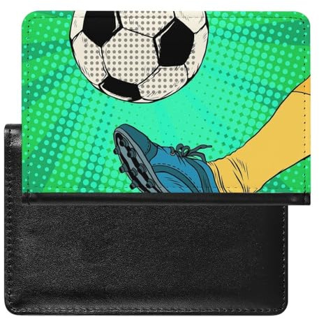 NYKVTG Reisepass Hülle Fußball Passhülle Reisepassetui Reisezubehör Passport Holder Für Damen Herren
