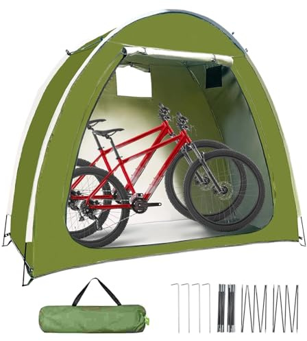 Jukeoiu Bicycle Shelter, Outdoor Motorcycle Cover, Portable and Waterproof Tent for Storing Bikes for Camping, Lawn, Garden, Outdoor and