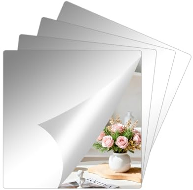 Spiegelfliesen Selbstklebend spiegel zum kleben klebespiegel für Schrank | Spiegelfliesen Selbstklebend,10 Stück spiegel zum kleben,Spiegelfolie Wandspiegel Selbstklebend 30x30cm Klebespiegel