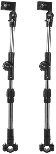 INOOMP 2pcs Adjustable Bicycle Umbrella Clamp Holder - Universal Stroller Attachment Umbrella Holder for for Bike Golf Cart Beach Chair