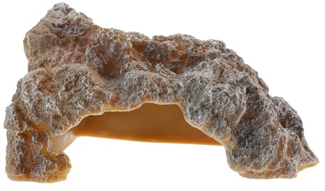 TOBBOMEY Plateforme pour Aquarium Cachette Rocheuse Résistante m Taille, Décoration Grotte Artificielle pour Reptiles, Terrasse De Lézardage Adaptée Aux Tortues Et Reptiles D’intérieur