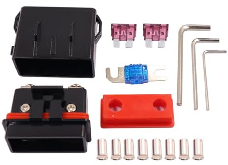 QUXVUIS 2 Wege Auto Sicherungsblock, Sicherungskasten, Universal Fahrzeugsicherungshalter, Verteilerblöcke, Kfz Upgrade, modifiziert
