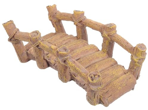 HIAKDOFT Miniatur Gartenbrücke aus Harz Dekoratives Brückenmodell für Sandtisch Garten Formstabil mit Glatter Oberfläche Realistische Textur Geeignet für Kleiner Bauernhof und Außendekor
