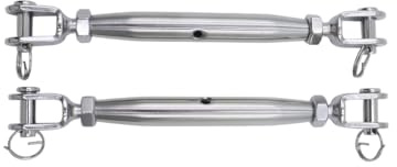 HUBa 2 tenditori M10, in Acciaio Inox 304, Color Argento