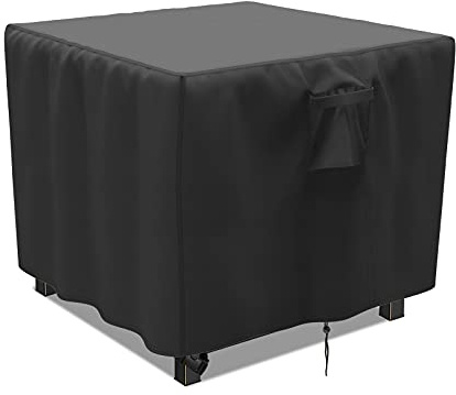 Fenghome Fire Pit Cover,Firepit Covers for Garden Furniture Table76x76x63cm | 420D,Square, Air Vents,Drawstring,Padded Handle, Bottom Buckles,Permeable,Dustproof, Waterproof, Easy to Clean,UV Protection