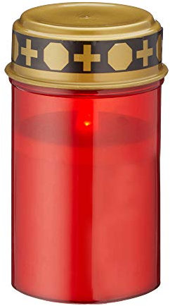 Set of 4 LED Grave Lights Battery Operated Red Grave Candle Grave Light Grave Decoration Cemetery Mourning (4 x LED Grave Lights)