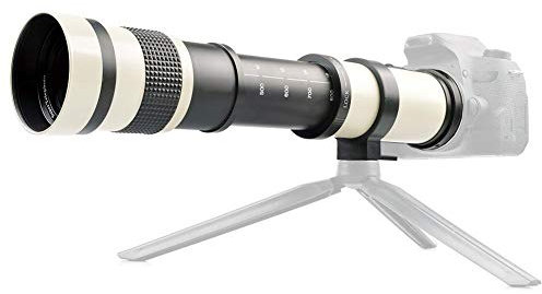 Objectif Téléobjectif, Tout Nouveau Blanc 420-800mm Ouverture F/8.3-16 Télescope De Mise Au Point Manuelle Complète Zoom Téléobjectif pour EF-S Appareil Photo À Monture