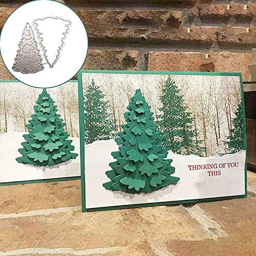 Weihnachtsbaum-Metall-Stanzformen, Weihnachtsbaum, Schnee, Stanzschablonen für DIY, Prägung, Foto, dekorative Papierformen, Scrapbooking, Kartenherstellung