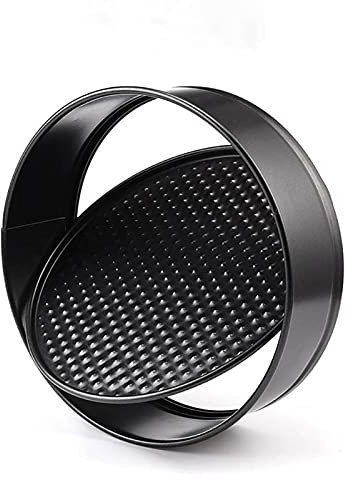 BAtlam Stampi per Torte antiaderenti Stampi per Torte con Base Rimovibile in Metallo Stampi per Torte di Forma Rotonda Set di teglie da Forno (Color : 22cm) (20cm)