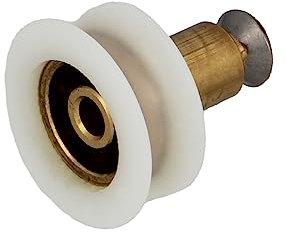 Amig - Rodamiento Mampara de Ducha - Juego de 2 Unidades - Ø 24 x 23 mm - Rodamiento Semicircular y Tornillo M5x8 - Para Puerta Corredera de Duchas de Baños - Nylon Blanco