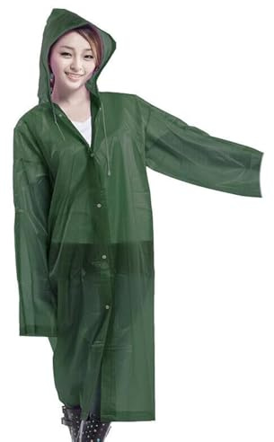 Boolavard Adult Unisex Reusable Waterproof Rain Coat Portable Rain Jacket Poncho for Outdoor 150 * 65cm