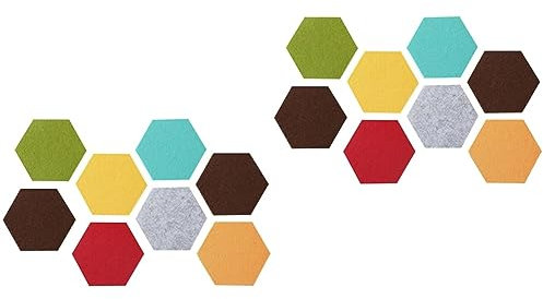 Toyvian 16stücke Kreative Farbige Filz-wandsticker Multifunktionale Pinnwand Für Notizen -dekoration Für Klassenzimmer Büro Und Zuhause Zufällige Farben