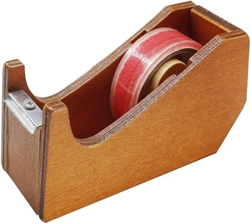 Duty-Klebebandabroller, schöner, langlebiger Büro-Klebebandschneider aus Holz, Washi-Aufbewahrungsorganisator, selbstklebender Rollenhalter, Schneiden (Farbe: Wal) (Farbe: Wal) (Farbe: Katzenbraun) (F