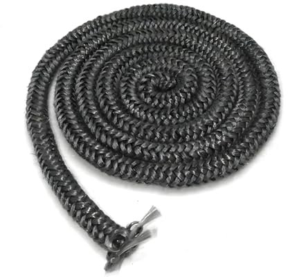 Guarnizione per Porta Stufa, Corda per Sportello Stufa Pellet, Cavo di Tenuta, Guarnizione Stufa a Legna, Fibra di Vetro Corda Ignifuga per Stufa, per Forno Stufe Caldaia, Nero, 14MM*3M