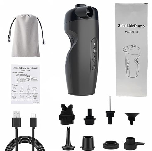 dijiusidy Elektrische Luftpumpe für Paddle Board mit 3000 mAh Akku mit großer Kapazität – einfache Bedienung, breite Verwendung, ABS, leicht zu transportieren