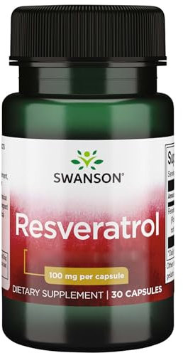 Swanson, Resveratrol, 100mg, 30 Capsules, High-Dose, SOYA-Free, Gluten-Free, GMO-Free