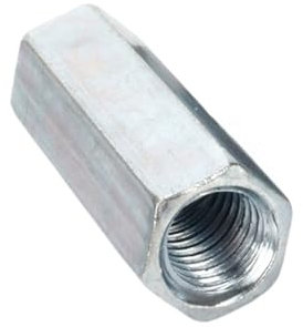 NORAZE M6 M8 M10 M12 M14 M16 M18 M20 verzinkte Sechskantstangen-Kupplungsmuttern, Verbindungsgewindemutter, verzinkte lange Sechskantmutter (Color : 5pcs, Size : M18x55)