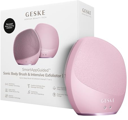 GESKE Sonic Body Brush & Intensive Exfoliator 7in1 |Körperreinigungs-Bürste | Elektrische Körperreinigungsbürste und Intensivpeeling | SmartSonic Pulsation für die Tiefenreinigung