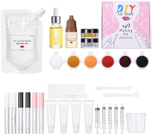 Lipgloss Making Kit, Lippenbalsam Set Zum Selber Machen - Lustiges Make-up-Geschenk Für Mädchen Und Frauen