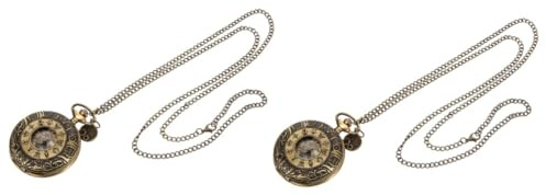 SAFIGLE 2stücke Retro Taschenuhr Für Und Kreative Vintage-designuhr Mit Präziser Zeitmessung Für Zu Besonderen Anlässen Wie Geburtstagen Und Hochzeiten