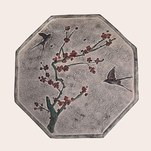 WYRMB Trittsteine für den Garten, dekorative Trittsteine für Blumen und Gärten, 1 Stück/6 Stück, Türstufen aus Vintage-Stein für Rasen- und Landschaftswege, Ornamente im chines