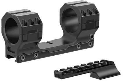 SPINA OPTICS Montage Picatinny de précision pour Lunette de visée - Double Anneau 34mm - 7075 Aluminium - Rail Picatinny 20mm Amovible Inclus