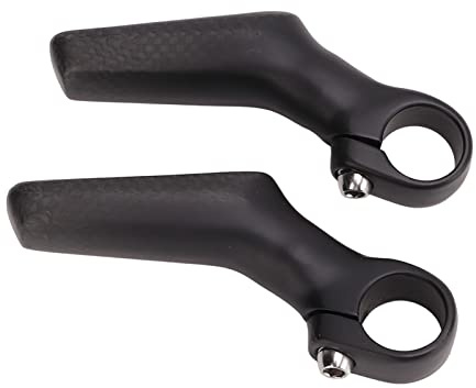 EVTSCAN Mountain-Lenker Bar Ends Carbon Fiber Ergonomische Rennrad Bar Ends 22,2 mm Fahrradlenker L-Form (Matte)