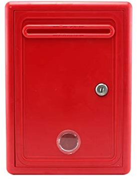 BQFDHFSF Cassetta Postale, Cassette postali di Sicurezza per Ufficio, Appartamento, in Stile Inglese, da Parete, per pareti Esterne, Matrimonio, Rosso