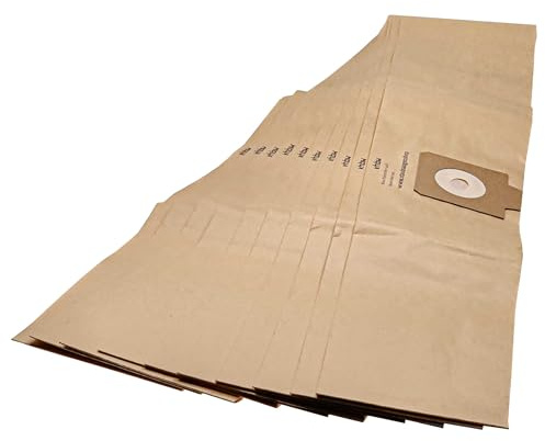 vhbw 10x Sacs remplacement pour Nilfisk 1407015020, 1407015040, 140 7015 020 pour aspirateur - papier, 95,5cm x 17cm marron