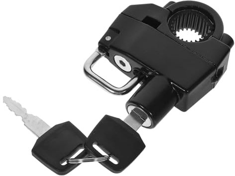 HAWILLOSCH Motorradhelmschloss Manipulationssicher Abs Aluminium Silikon Groß Diebstahlschutz Für Helm Und Roller Vielseitig Kompatibel Mobiles Motorradzubehör
