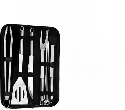BBQ Zubehör Grillwerkzeuge Set - Edelstahl Barbecue Grill Zubehör Utensilien für Outdoor Grill mit schwarzem Koffer - Langlebige Grillgeschenke für Männer Papa - Grillwerkzeuge Kit (9 Set-A)