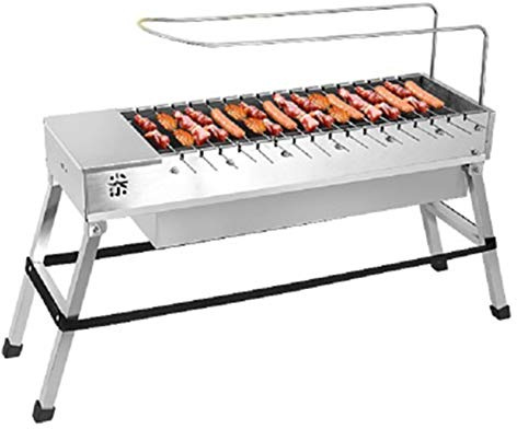 Parrilla de carbón eléctrica USB Plegable de Acero Inoxidable, Estufa de Barbacoa automática, Ideal para Exteriores, hogar y jardín.