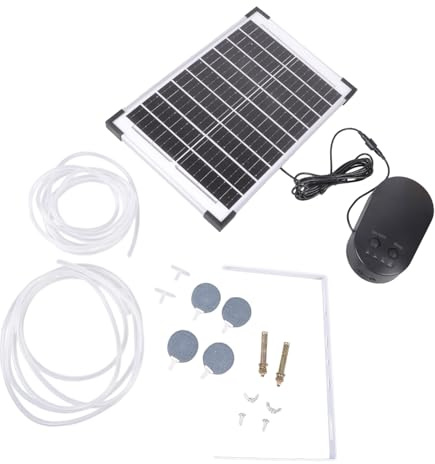 amangul Sistemas de oxigenación solar para estanque de jardín, 15 V, 15 W, aireador de alto rendimiento, bombas de aire resistentes para estanques al aire libre, bombas de aire para acuicultura