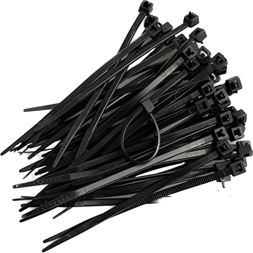Releasable Reusable Small Cable Ties 50 Pieces (3.6mm x 100mm, Black)