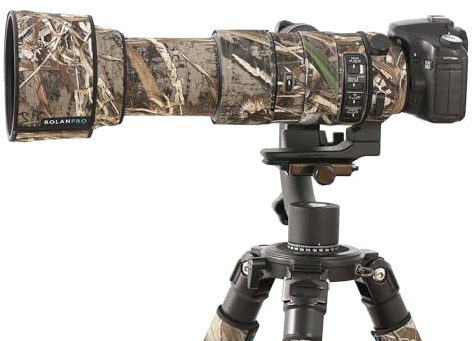 ROLANPRO Copertura antipioggia mimetica per Sigma 60-600 mm f4.5-6.3 DG OS HSM Custodia protettiva per lenti sportive abbigliamento pistole abbigliamento #9 erba impermeabile