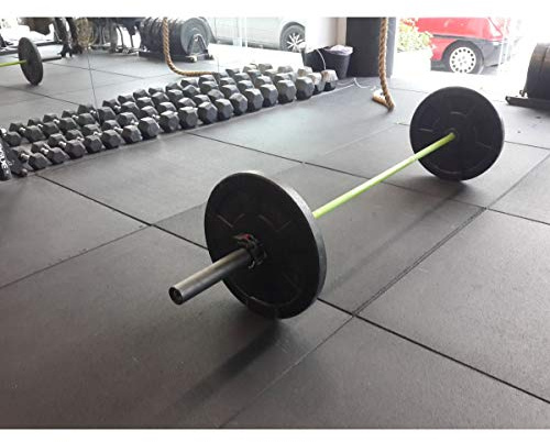 Cannons UK 1m x 1m x 30mm Flatline Heavy Duty Large Rubber Gym Mat Commercial Free Weight Mat Flooring Garage Flooring