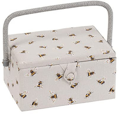 Hobby Gift Medium Näh-Aufbewahrungsbox, Holz/Stoff, Biene