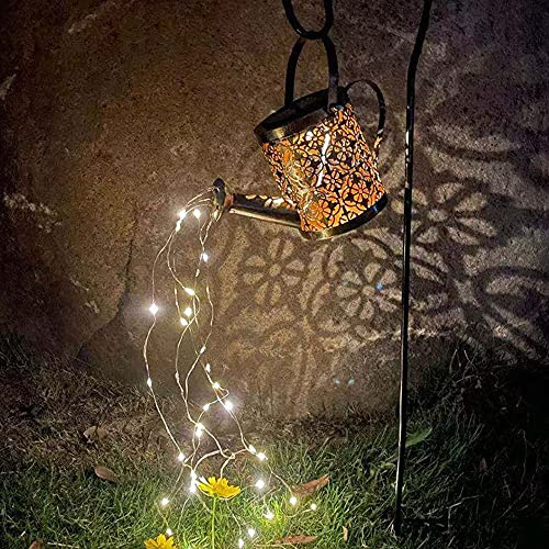 Jetcloud Watering Can Fairy Lights Solar Outdoor Solar Watering Can Led String Light Decorative Strip Starry Fairy Night Lights Outdoor for Yard Garden Decoration