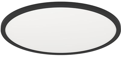 EGLO connect.z Smart-Home LED Deckenleuchte Rovito-Z, Ø 42 cm, ZigBee | App und Sprachsteuerung Alexa, Lichtfarbe einstellbar (warmweiß-kaltweiß), RGB Backlight, dimmbar, Deckenlampe schwarz