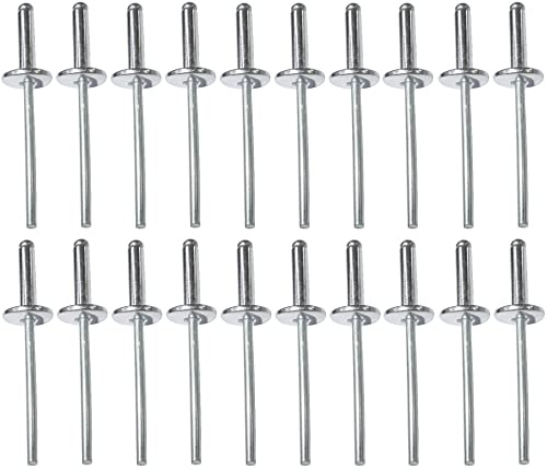 AERZETIX - C48157 - Satz von 20 Blindnieten blindniet Ø4x16mm mit großkopf 12mm - DIN 7337 C - popnieten - nieten mit bruchfest stange - aus aluminium stahl